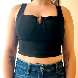 Black crop top/tank style